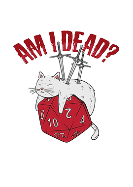 Dead D20 Cat RPG Gamer