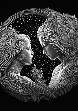 Gemini Zodiac Art
