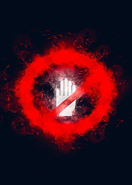 Do Not Touch Sign smoke