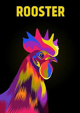 Rooster head illustrations