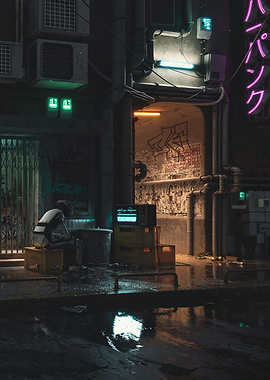 Cyberpunk Alleyway