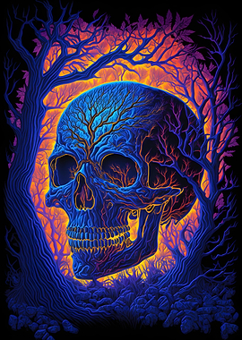 Black Light Skull