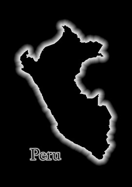 Peru glow map