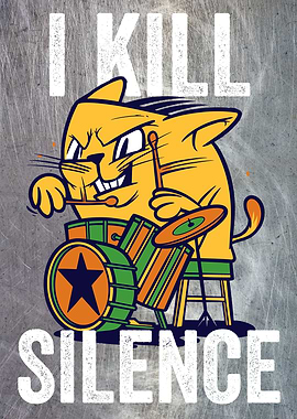 I KILL SILENCE ANGRY CAT