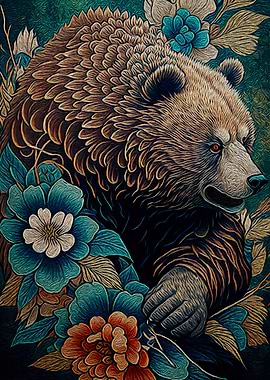 Bear Japanese art