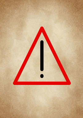 Warning sign vintage