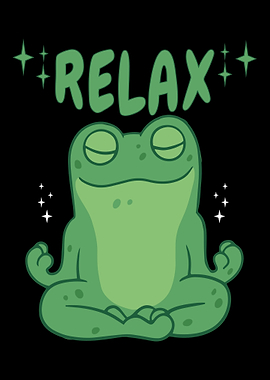 relax yoga frog