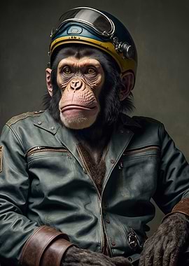 Biker Chimpanzee
