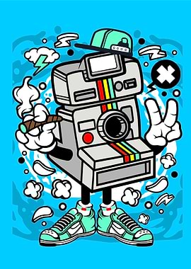 retro camera cartoon