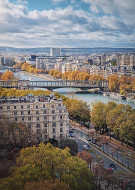Paris city and Seine