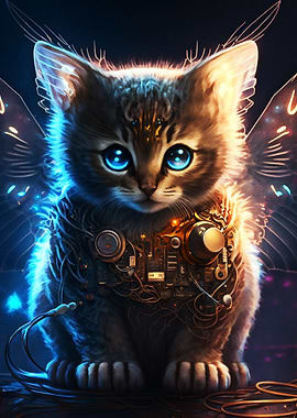 Robotic angel Cat