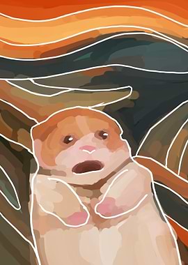 hamsters cute painting