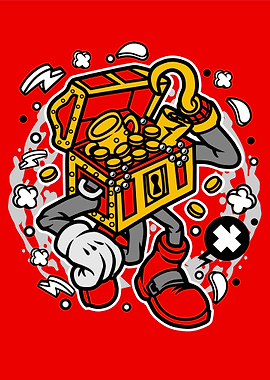 pirate treasure box cartoo