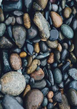 Wet Beach Pebbles