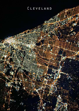 Cleveland at night