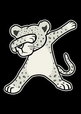 Dabbing Snow Leopards