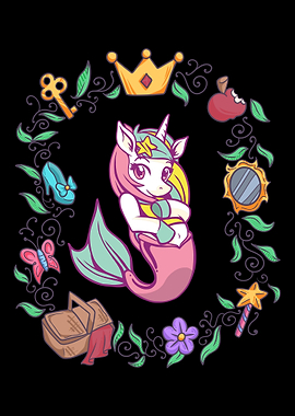 Unicorn mermaid fairytale