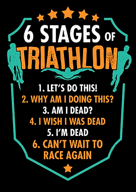 Triathlete triathlon stage