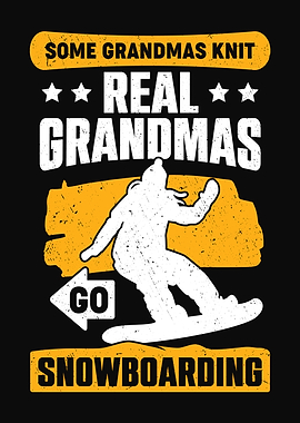 Snowboarding Grandma