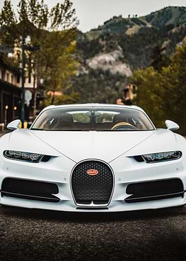 white bugatti
