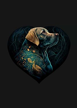 Golden Retriever Dog Art