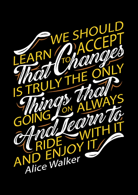 We should learn to accept