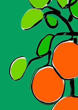 Orange Tree Drawing