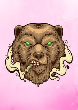 Angry Bear Smoking