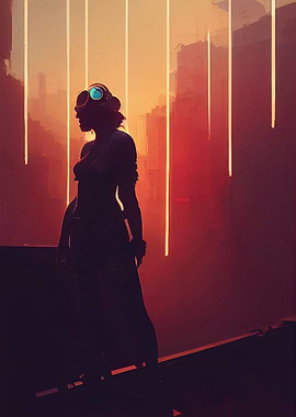 raining neon stripes