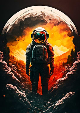 Astronaut on the moon