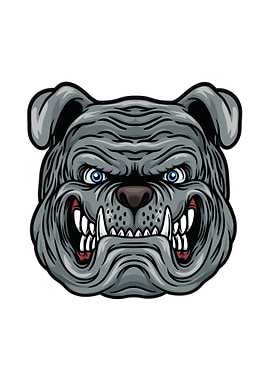 Bulldog head Football