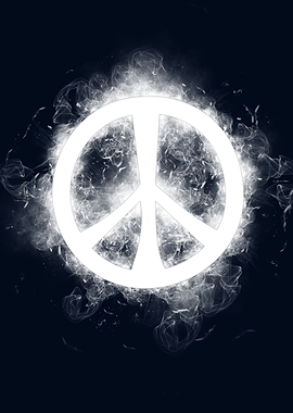 peace sign smoke