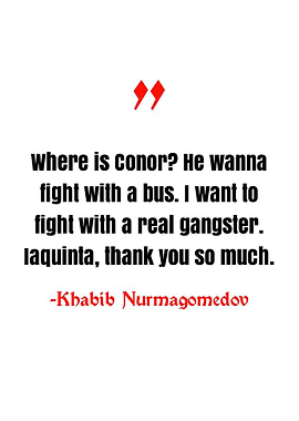 Khabib Nurmagedov quote