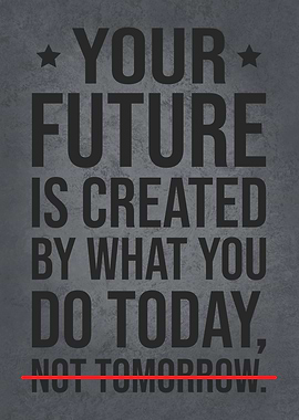 Future Is Created By Today