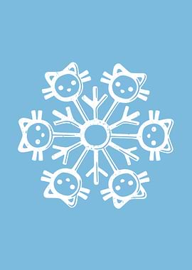 Snowflake Cat Winter