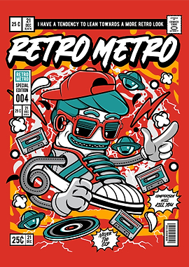 shoe retro style comic