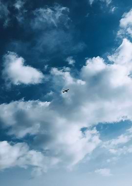 Plane At The Blue Sky