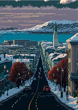 Reykjavik Pixel art