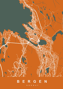 Map BERGEN NORWAY