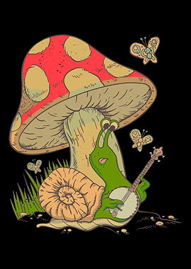 snail playing musical inst