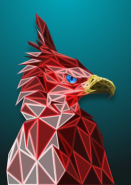 Eagle Engraved Lowpoly