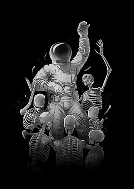 Astronaut Skeleton Scaping