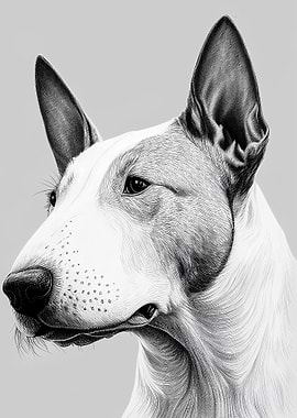 Bull Terrier Drawing Dog