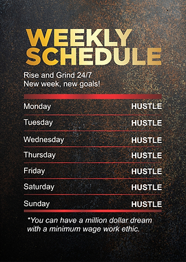 weekly schedule to success