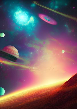 Beautiful Planet and Stars