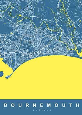 Map BOURNEMOUTH ENGLAND