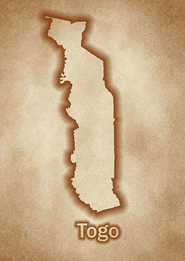 Togo glow vintage map