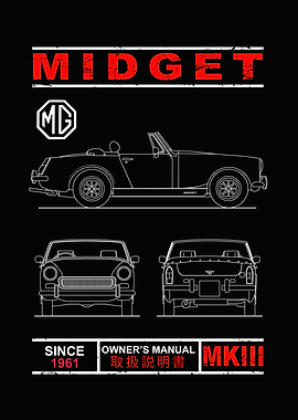 Blueprint of the MG Midget
