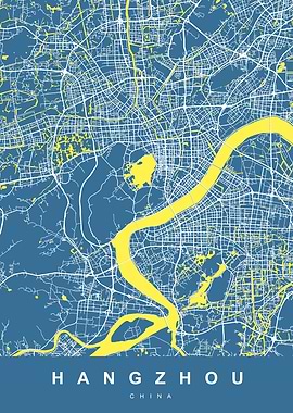 Map HANGZHOU CHINA