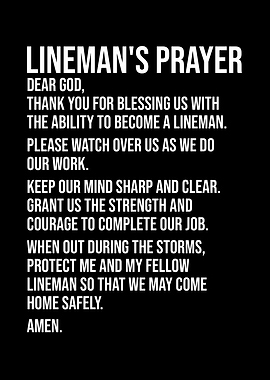 Electrial Lineman Prayer